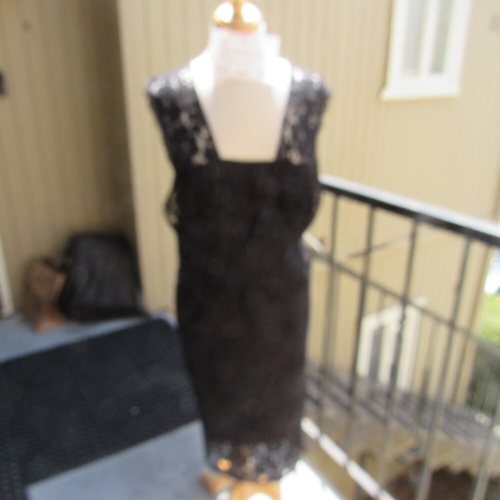 #186  NEW WOMEN'S FULL LACE DESIGN DRESS BY ADRIANNA PAPELL  (SIZE 16W)